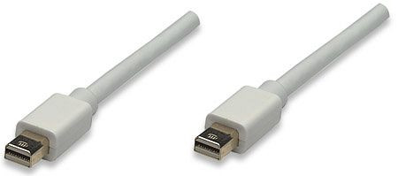 MANHATTAN Mini-DisplayPort-Kabel, 1 m, weiß, 324557