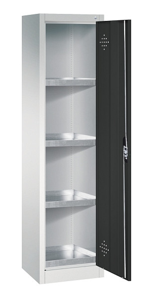 C+P Umweltschrank Acurado, H1950xB502xT500mm, 7035/7016, 8901-315 S10189