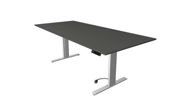 Kerkmann Sitz-/Stehtisch Move 3 tube, B 2250 x T 1000 mm, elektrisch höhenverstellbar von 720-1200 mm, anthrazit, (Montage), 10234713-1