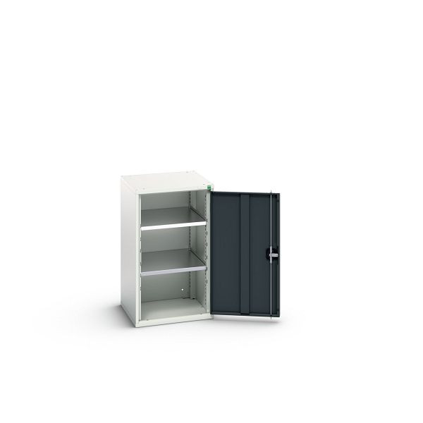 bott verso Flügeltürschrank, mit 2 Fachböden, BxTxH: 525 x 550 x 900 mm, Lichtgrau / Anthrazitgrau, 16926047.19