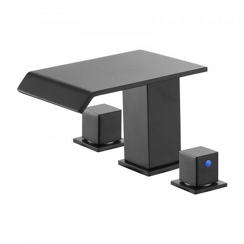 VEVOR römische Badewannenarmatur, 3 Löcher, 2 Griffe, Edelstahl, breiter Auslauf, deckmontiert für Bad & Haustiere, DFPTKBDHS2GS1UUDJ002V0