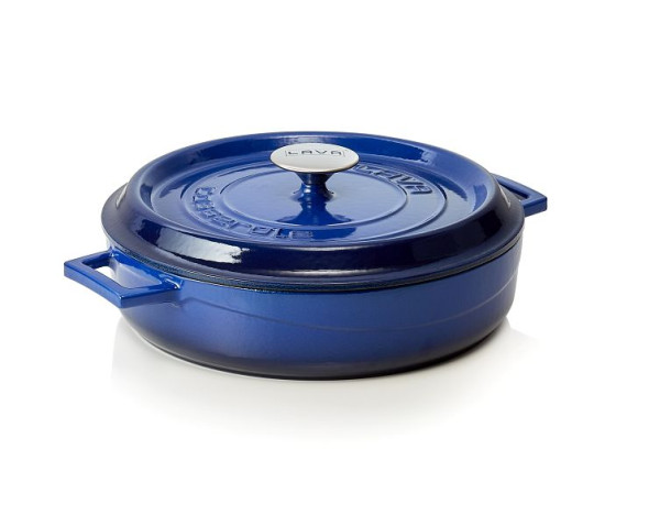 WAS Bräter Durchmesser oben 29 cm, Höhe 6,5 cm, blau, 363602028