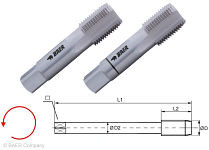 BAER HSSG Handgewindebohrer 2-teilig Satz G (BSP) 1/2 x 14 - LINKS, 130302004