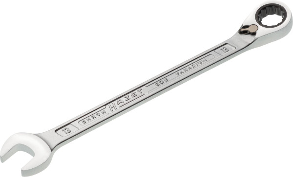 Hazet Knarren Ring-Maulschlüssel, Außen-Doppel-Sechskant-Tractionsprofil, 13 mm, 606-13