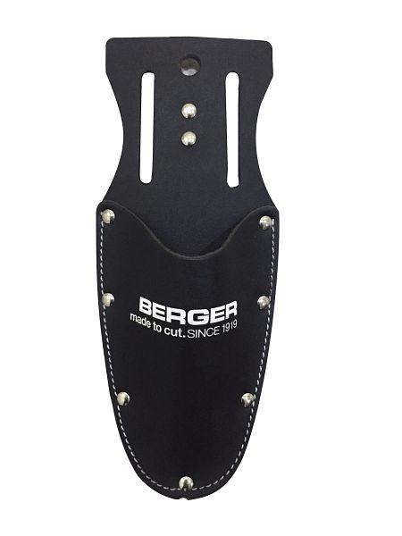Berger Lederköcher für Handscheren aus dem Teil „Handscheren“ mit Gürtelschlaufe und Metallclip, Länge: 26 cm, VE: 6 Stück, 5100