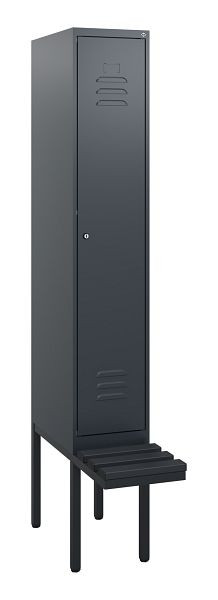 C+P Umkleidespind Classic PLUS, 1950x300x815mm, 7016/7016, Zylinderschloss, 0800405-10 S10057