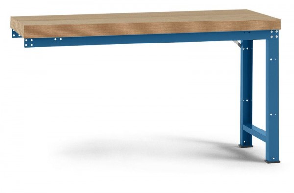 Manuflex Anbauwerkbank PROFI Standard mit Multiplexplatte, BxTxH = 1500 x 700 x 850 mm, Brillantblau, WP4015.5007