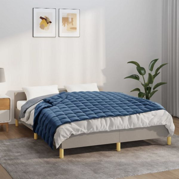 vidaXL Gewichtsdecke Blau 135x200 cm 6 kg Stoff, 3154852