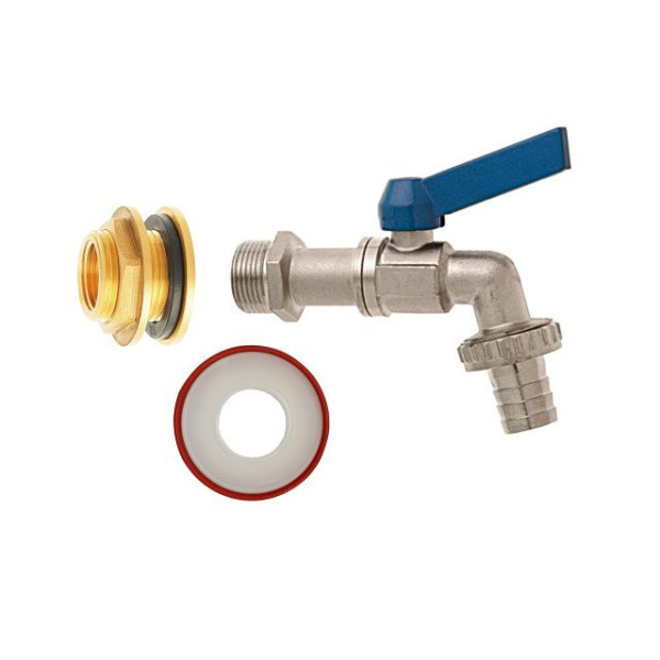 GEKA Regentonnen Anschluss Set 3/4" IG 3/4" x AG 1", Stripe, VE: 6 Stück, 35.3506.8