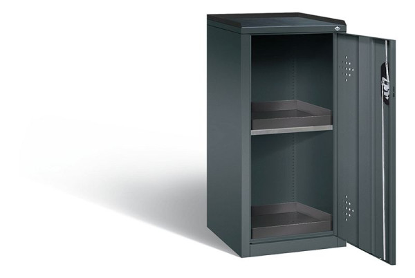 C+P Umweltschrank Acurado, H1000xB502xT500mm, Farbe: Anthrazitgrau, Muldengriff, 8721-316 S10043
