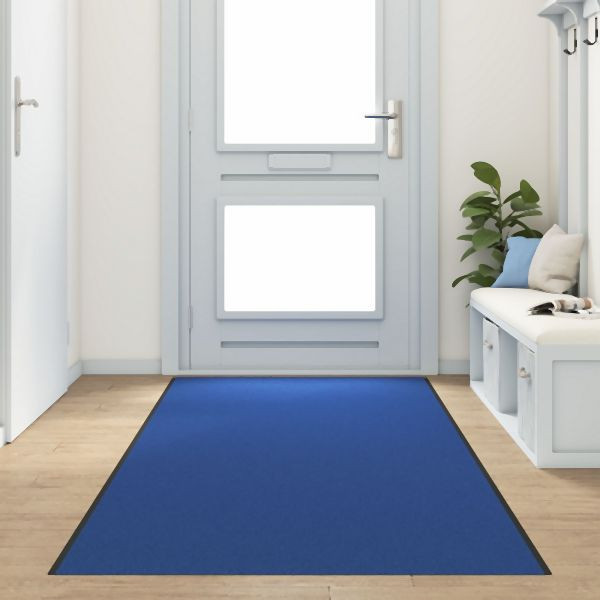 vidaXL Waschbare Fußmatte Blau 120x400 cm Abmessung, 4100740