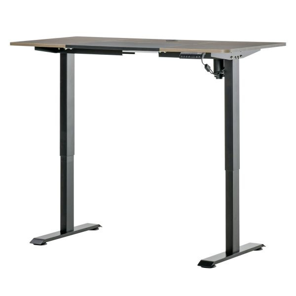 Vinsetto Elektrischer Schreibtisch Computertisch Natur+Schwarz 140 x 70 x 72-116 cm, 920-071V90BK