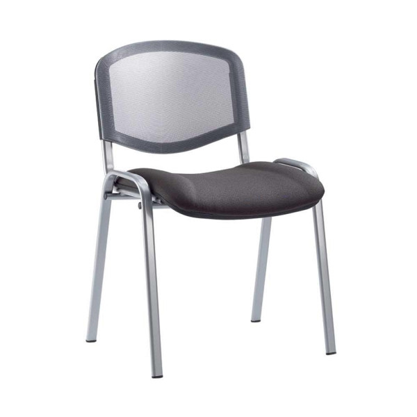 Deskin Besucherstuhl ISO PLUS NET, Grau/Dunkelgrau, 545 x 565 x 820 mm, 254287