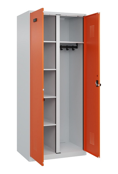 C+P Wäsche-/Garderobenspind Evolo PLUS, 2 Abteile, 1850x800x500mm, 7035/2004, Drehriegel, 049600-22 S10002