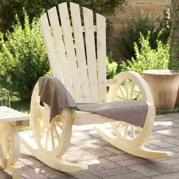 vidaXL Adirondack-Schaukelstühle 2 Stück Massivholz Tanne, 3207119