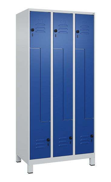 C+P Z-Spind Classic PLUS, C Z-Spind, Classic PLUS, Füße, 6 Abteile, 1950x900x500mm, 7035/5010, Drehriegel, 080013-306 S10003