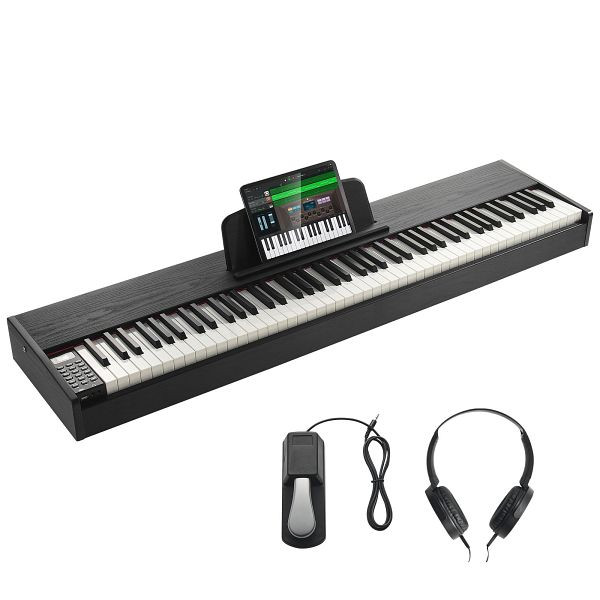 VEVOR 88 Tasten Digitalpiano, Elektrisches Klavier Dual Keyboard Sustain Pedal, BXSZCGQ88JBDXPLSHV2