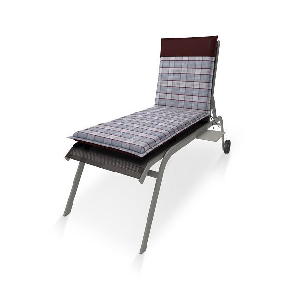 doppler Rollliege CASA ca. 195x60x6 cm, grau, rot Karo, 5142094402K