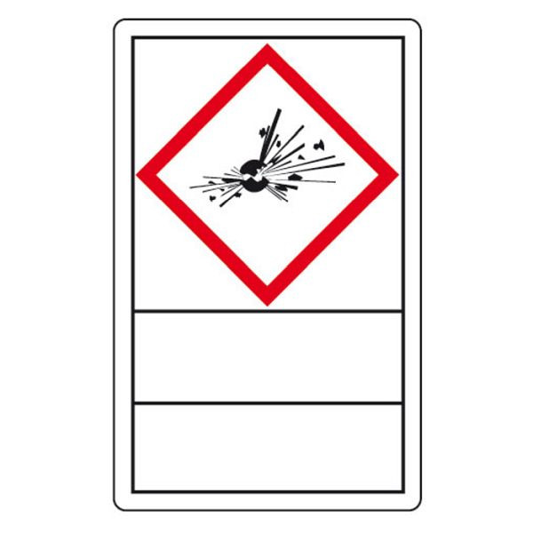 Stein HGS GHS-Gefahrstoffsymbole, mit Beschriftungsfeld, 25 x 40 mm, Brandfördernd, 31.b1020-03