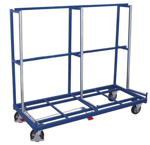 VARIOfit Plattenwagen einseitig, Außenmaße: 1.680 x 880 x 1.700 mm, RAL 5010 enzianblau, sw-1605