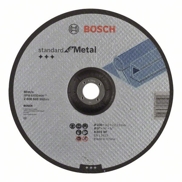 Bosch Trennscheibe gekröpft Standard for Metal A 30 S BF, 230 mm, 3,0 mm, VE: 25 Stück, 2608603162