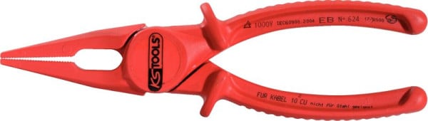 KS Tools Kunststoff-Flachzange mit Schutzisolierung, 190mm, 117.1641
