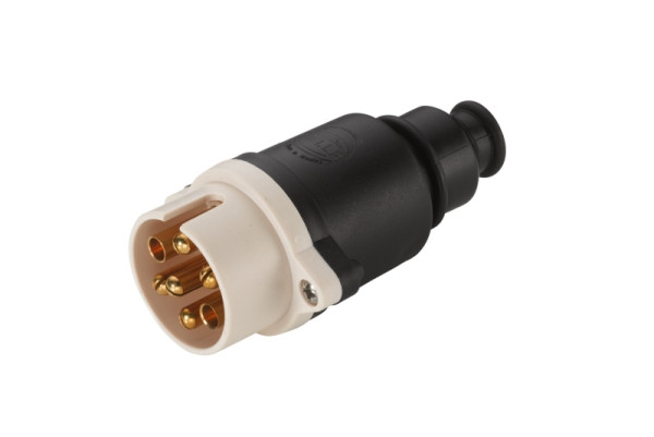 HELLA Stecker, 12V, 7-polig, Stecker: Schraubkontakt, Länge: 82mm, schwarz/weiß, DIN/ISO: 3732 S-Typ, 8JA 001 930-031