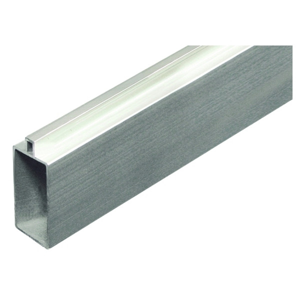 T&J GOTLAND-Serie WPC-Steckzaunsystem, SET mit Start- & Abschlussleiste, 20 x 40 x 1795 mm, Aluminium SILBER, 44846