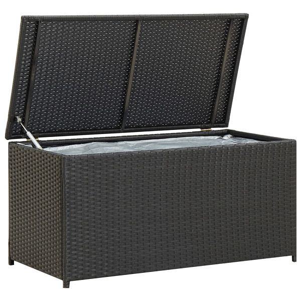 vidaXL Gartenbox Poly Rattan 100x50x50 cm Schwarz, 46471