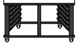 MORETTI Backblechtragschiene für AMALFI-B, VE: 2 Stück, 4930A060400