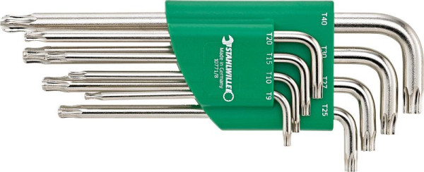 STAHLWILLE Winkelschraubendreher-Satz 10771/8 Bereich T9 - T40 8 Stück, 96432700