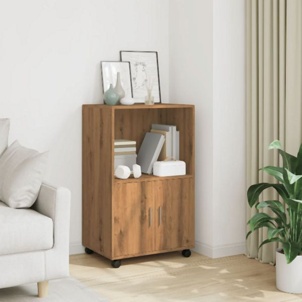 vidaXL Rollschrank Artisan-Eiche 55x40x91 cm Holzwerkstoff, 853190