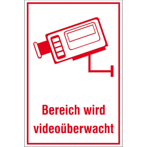 Stein HGS Hinweis-Kombischild, Bereich wird videoüberwacht, 51.g5025