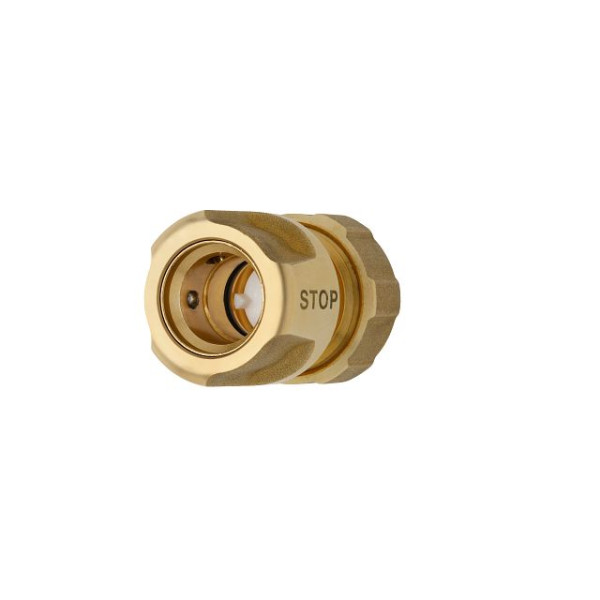 GEKA plus Schlauchstück Trinkwasser mit Wasserstopp 1/2" - 13mm MS DVGW BF Karte, VE: 5 Stück, 46.1915.8