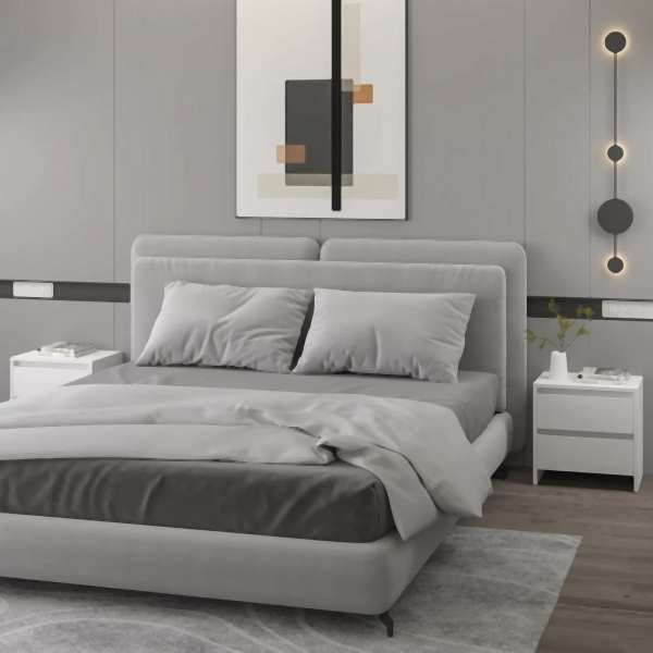 vidaXL Nachttische 2 Stück Weiß 45x34,5x44,5 cm Holzwerkstoff, 809846