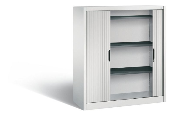 C+P Sideboard mit Rollladen Omnispace, H1345xB1200xT420mm, Farbe: Lichtgrau, Griffmulde, 3 OH, 3223-00 S10055