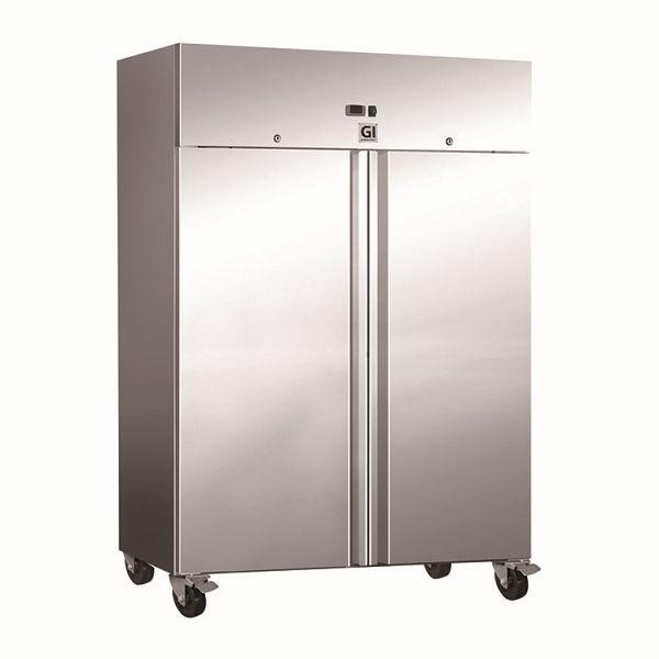 Gastro-Inox Edelstahl 1200 Liter Kühlschrank, Umluftkühlung, Nettokapazität 1173 Liter, 201.014