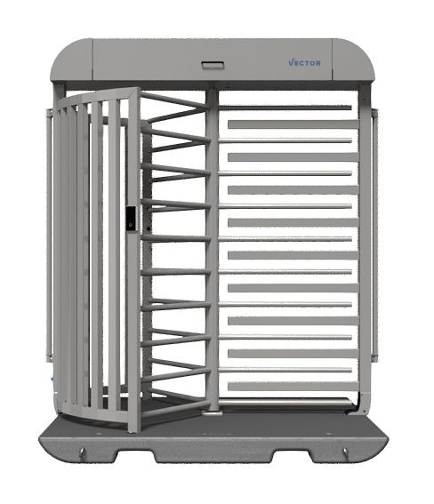 SCHAKE-VECTOR Drehkreuz V-Turnstile, verzinkt, einseitig lokale Zutrittskontrolle, VPDR21VEB0024