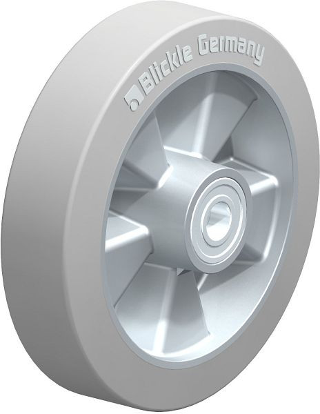 Blickle ALEV 161/15K-SG Rad aus Elastik-Vollgummi, Grau, 250126