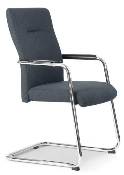 Deskin XXL Besucherstuhl DV BIG PLUS FS 200 mit Armlehnen, Grau, 630 x 470 x 960 mm, 348116