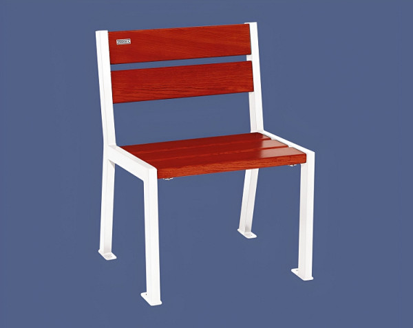 Procity Stuhl Silaos 5 Holzlatten, Ohne Armlehne, Holz & Stahl, Mahagoni/RAL 9010, 209500.9010.ACAJ
