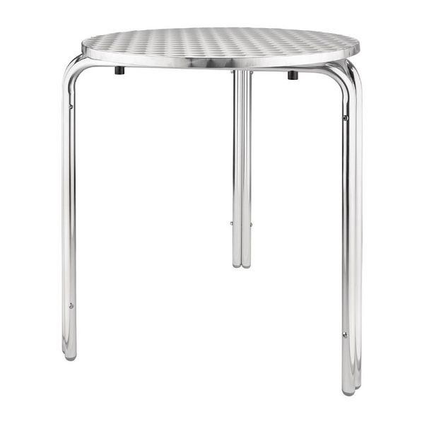 Bolero runder Bistrotisch Edelstahl 3 Beine 60 cm, U431