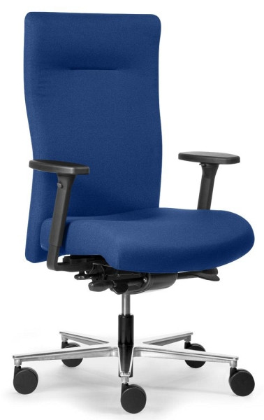 Deskin XXL Bürostuhl DV BIG PLUS BS 200 mit Armlehnen, Blau, 740 x 480 x 1110 mm, 348090