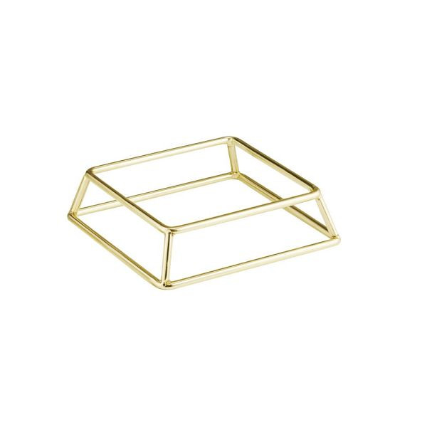 APS Buffetständer MULTI - Metall, 18 x 18 cm, Höhe 5 cm, gold, stapelbar, anti Rutsch beschichtet, 33310