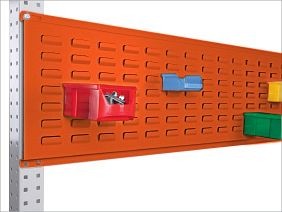Manuflex Werkzeug-Schlitzplatte für UNIVERSAL und PROFI, Nutzhöhe = 300 mm, für Tischbreite 1000 mm, Rotorange, ZB0071.2001