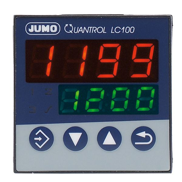 JUMO Kompaktregler, Format 48x48 mm, AC 110 bis 240 V, Anzahl der Kontakte als Schließer: 1, ein Relaisausgang, 00605304