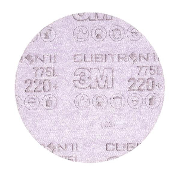 3M Cubitron II Hookit Filmscheibe 775L, 150 mm, 220+, ungelocht, VE: 250 Scheiben, 7100064274