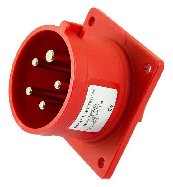 GIFAS Kunststoff CEE-Einbaugerätestecker, Polzahl: 5, IEC-Stromstärke: 16 A, 102003