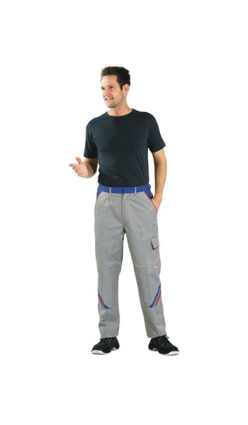 Planam Highline Bundhose, zink/kornblumenblau/rot, Größe 50, 2323050