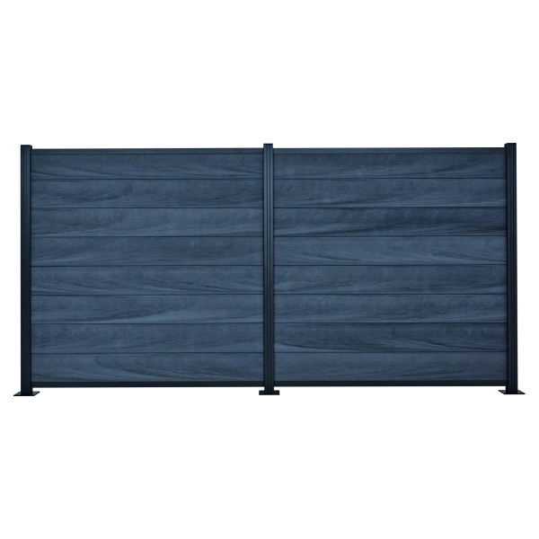 T&J ÖLAND-Serie GREYSTONE (grau), Zaunlamelle 20 x 210 x 1793 mm, coextrudiert Holzmaserung, 44891